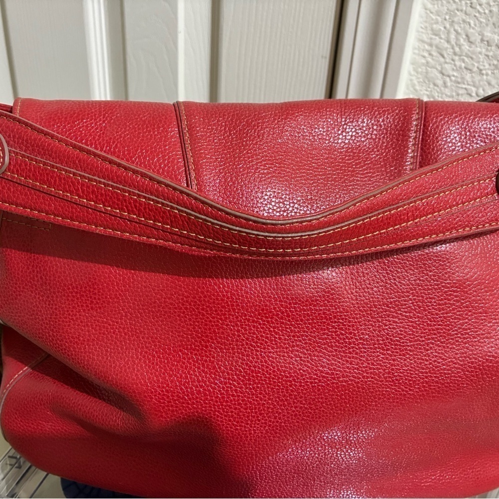 Red Leather Women's Bag - Picture 3 of 7
